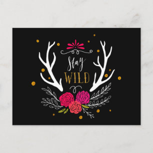 Bleibe Wild Postkarte
