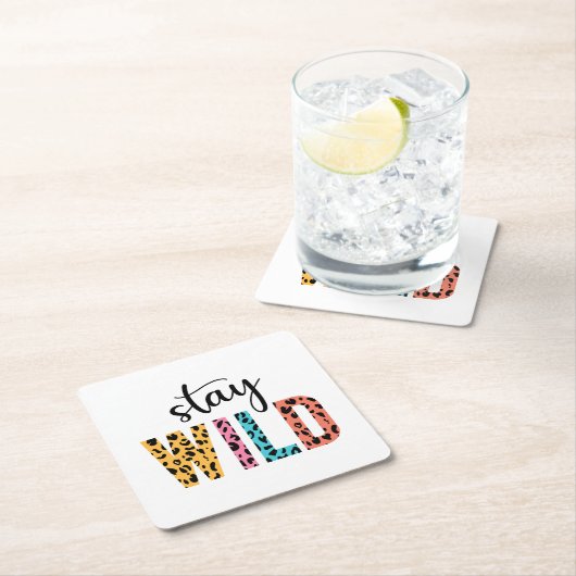 Bleibe Wild Rechteckiger Pappuntersetzer (Vor Ort)