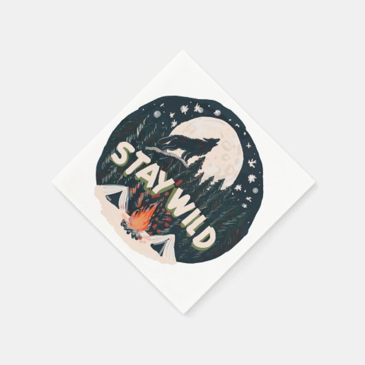 Bleibe Wild Serviette (Ecke)