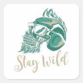 Bleibe Wild Square Sticker (Vorderseite)