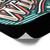 Bleibe Wild Sticker Trendy Handschrift Typografie Poster (Ecke)