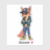 Bleibe Wild - Trendy Fox Aufkleber (Blatt)