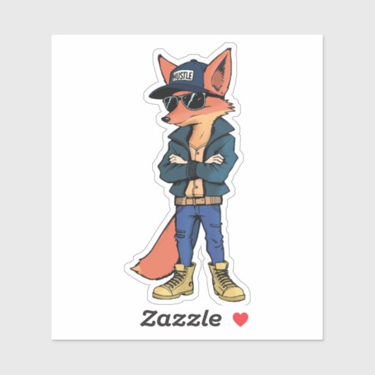 Bleibe Wild - Trendy Fox Aufkleber (Blatt)