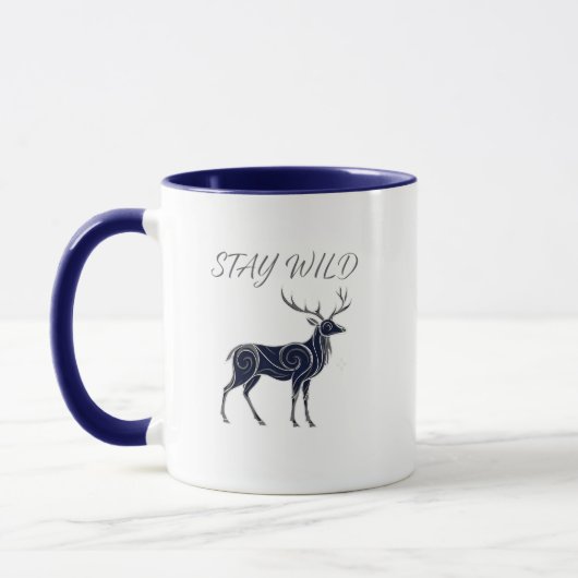 Bleibe Wild Tribal Deer Night Design Tasse (Links)