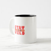 Bleibe Wild Zweifarbige Tasse (Vorderseite Links)