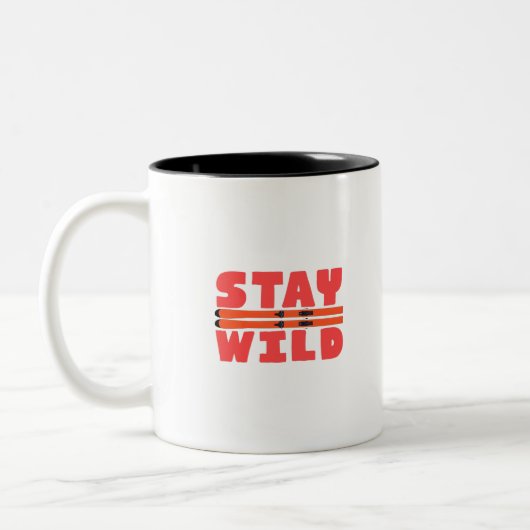 Bleibe Wild Zweifarbige Tasse (Links)