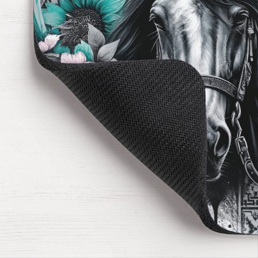 Bleibe wilder Cowgirl-Western Mousepad (Ecke)