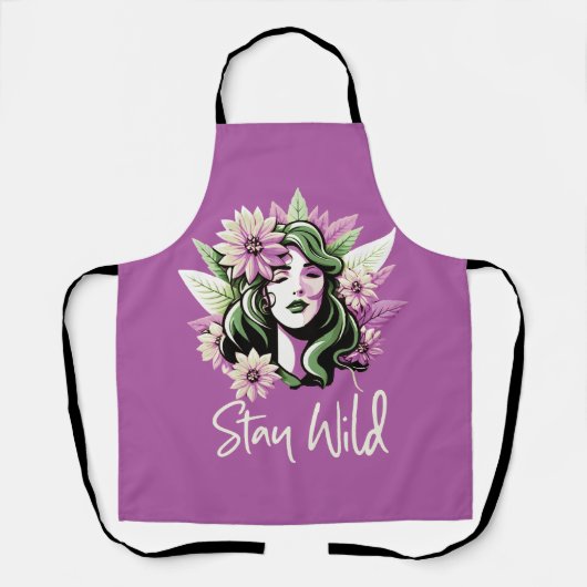 Bleibe Wildkind der Blume Schürze (Vorderseite)