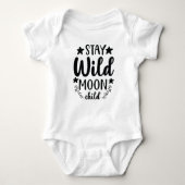 "bleibe-Wildmond-Kind" lustiger Babybodysuit Baby Strampler (Vorderseite)