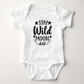 "bleibe-Wildmond-Kind" lustiger Babybodysuit Baby Strampler