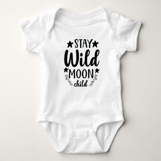 "bleibe-Wildmond-Kind" lustiger Babybodysuit Baby Strampler (Vorderseite)