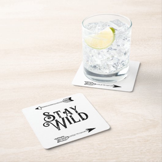 Bleibe-Wildschweinpapier-Untersetzer Rechteckiger Pappuntersetzer (Vor Ort)