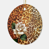 Bleibe Wildtierleoparden Keramik Ornament (Links)
