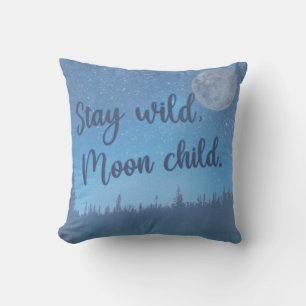 Bleibe Wildwasser, Mond-Kinderwasserkissen Kissen