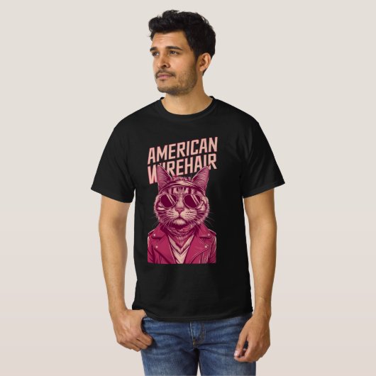 Bleibe Wired, Bleibe Wild | Cooler amerikanischer T-Shirt (Vorne ganz)
