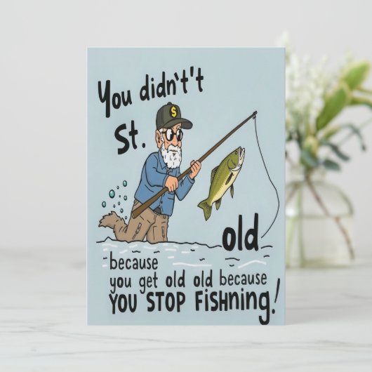 Bleibe Young im Herzen Einladung (Stehend Vorderseite)