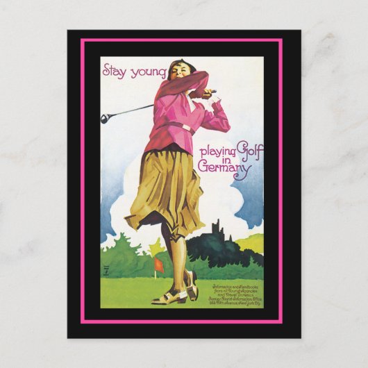 Bleibe Young! Spielgolf in Deutschland Postkarte (Vorderseite)