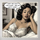 Bleibe Zuhause 1950er Jahre Romance Comic Poster (Vorne)