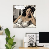 Bleibe Zuhause 1950er Jahre Romance Comic Poster (Heimbüro)