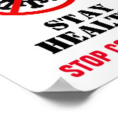 Bleibe Zuhause Bleibe Safe Stopp Corona Virus Covi Poster (Ecke)