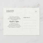 BLEIBE ZUHAUSE BLEIBE SAFE WEDING POSTPONEMENT MAS ANKÜNDIGUNGSPOSTKARTE (Rückseite)