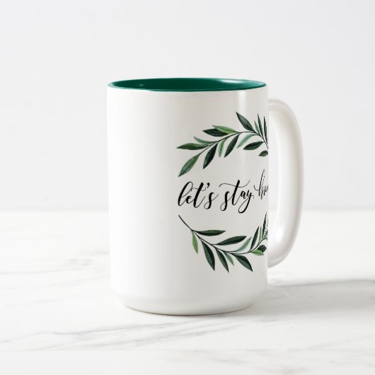 Bleibe Zuhause Coffee Tasse (VorderseiteRechts)