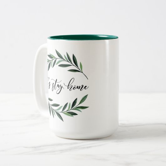 Bleibe Zuhause Coffee Tasse (Vorderseite Links)