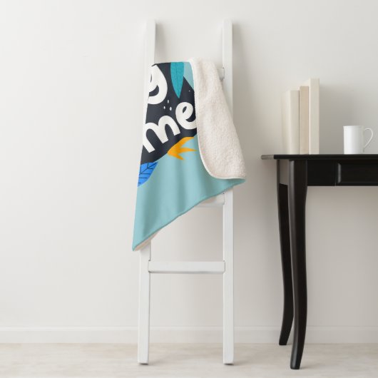 Bleibe Zuhause Floral Sherpadecke (Beispiel)