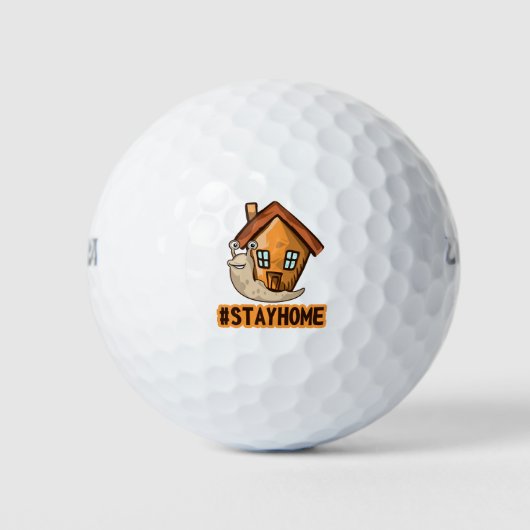 Bleibe Zuhause Golfball (Vorderseite)