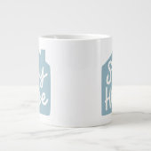 Bleibe Zuhause Jumbo-Tasse (Vorderseite)