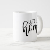 Bleibe Zuhause Jumbo-Tasse (Vorderseite Rechts)