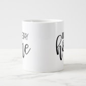 Bleibe Zuhause Jumbo-Tasse (Vorderseite)
