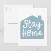 Bleibe Zuhause Postkarte (Vorne/Hinten)