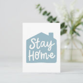 Bleibe Zuhause Postkarte (Stehend Vorderseite)