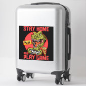 bleibe Zuhause spiele Videospiele Dinosaur Sticker (Koffer)