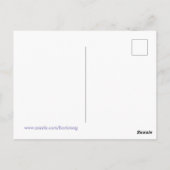 Bleibe Zuhause und sei glücklich, Monster Rainbow Postkarte (Rückseite)