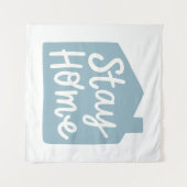 Bleibe Zuhause Wandteppich (Vorderseite (Horizontal))