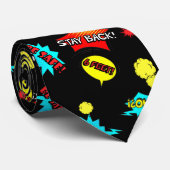 Bleibe zurück! 2020 Keepake Comic Super Hero Black Krawatte (Gerollt)