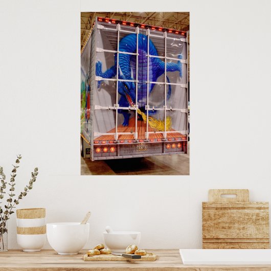 Bleibe zurück 500 Meter! Poster (Küche)