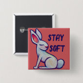 Bleibe Zwergkaninchen Button (Vorne & Hinten)