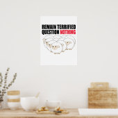 Bleiben erschreckte Fragen nichts Schaf Poster (Küche)