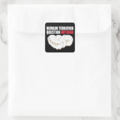Bleiben erschreckte Fragen nichts Schaf Quadratischer Aufkleber (Tasche)