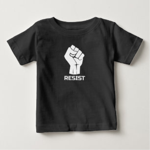 Bleiben mit Faust - in weiß Baby T-shirt