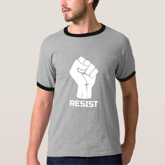 Bleiben mit Faust - in weiß T-Shirt (Vorderseite)