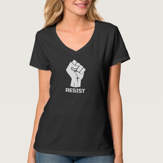 Bleiben mit Faust - in weiß T-Shirt (Vorderseite)