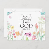 bleiben | Psalmen Christliche Blume Postkarte (Vorne/Hinten)