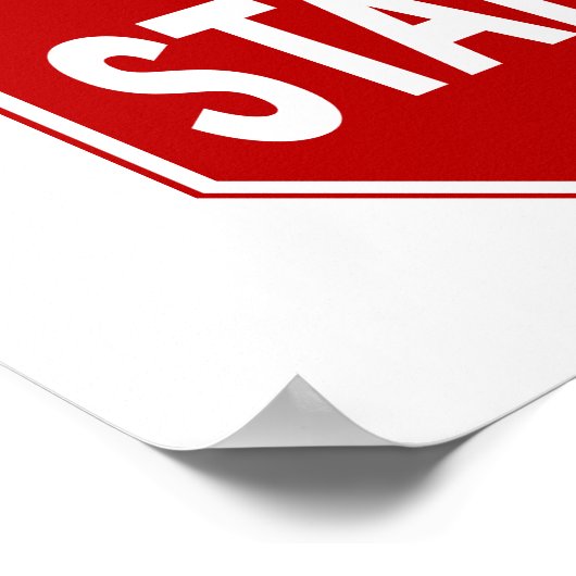 BLEIBEN! Schild (Ecke)