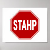 BLEIBEN! Schild (Vorne)