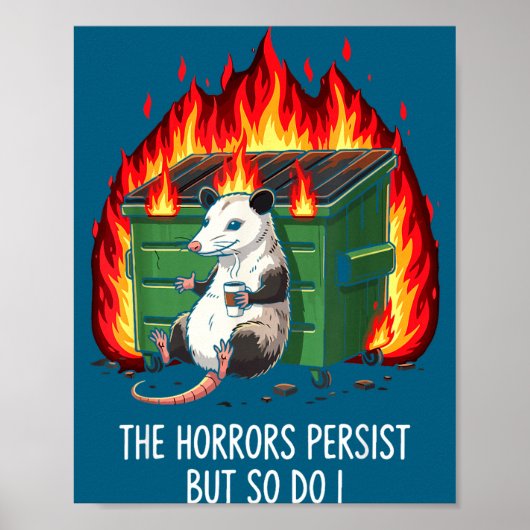 Bleiben Schrecken So Possum Meme Poster (Vorne)