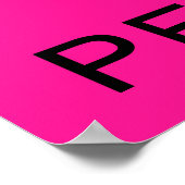 Bleiben Sie am heißen Rosa Poster (Ecke)